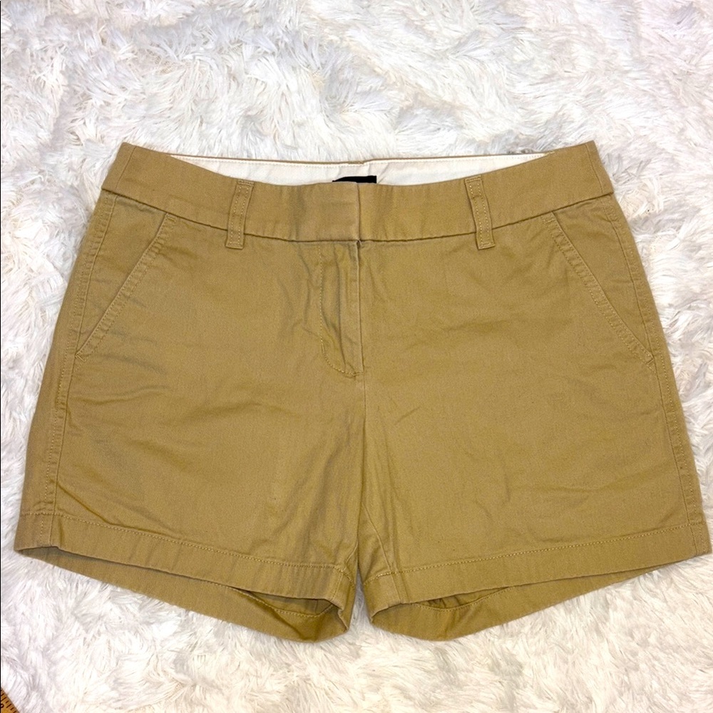 J Crew Cotton Khaki Shorts Size 4